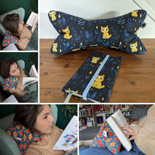 Accessoires de lecture - Coussin de lecture et protège livre ajustable LUMI