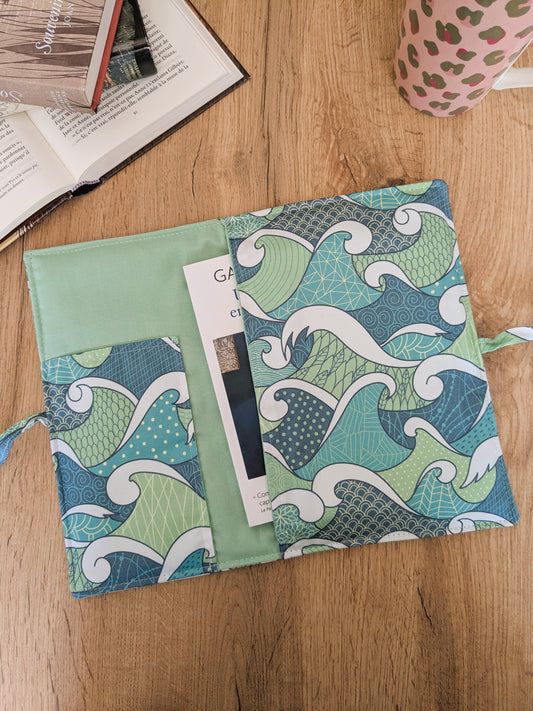 Pochette protection livre sac verte