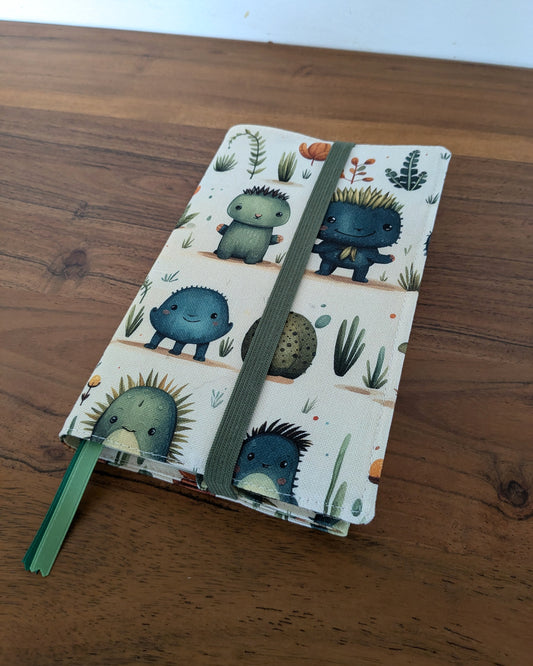 Protège livre en tissu ajustable format poche à grand format - Motifs plant Lovers