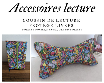 Accessoires de lecture - Coussin de lecture et protège livre ajustable ZAZOU