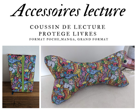 Accessoires de lecture - Coussin de lecture et protège livre ajustable ZAZOU