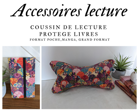 Accessoires de lecture - Coussin de lecture et protège livre ajustable KEIKO