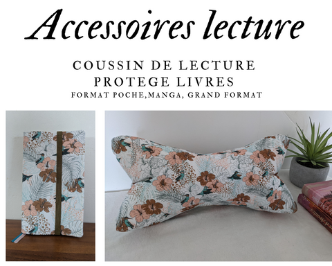 Accessoires de lecture - Coussin de lecture et protège livre ajustable Neyla