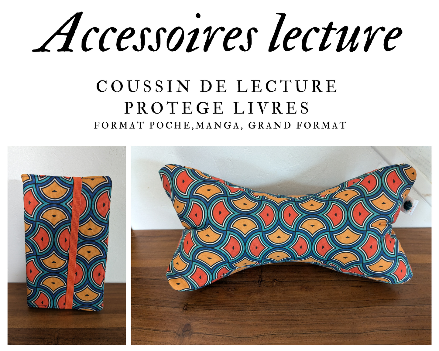 Accessoires de lecture - Coussin de lecture et protège livre ajustable MAYA