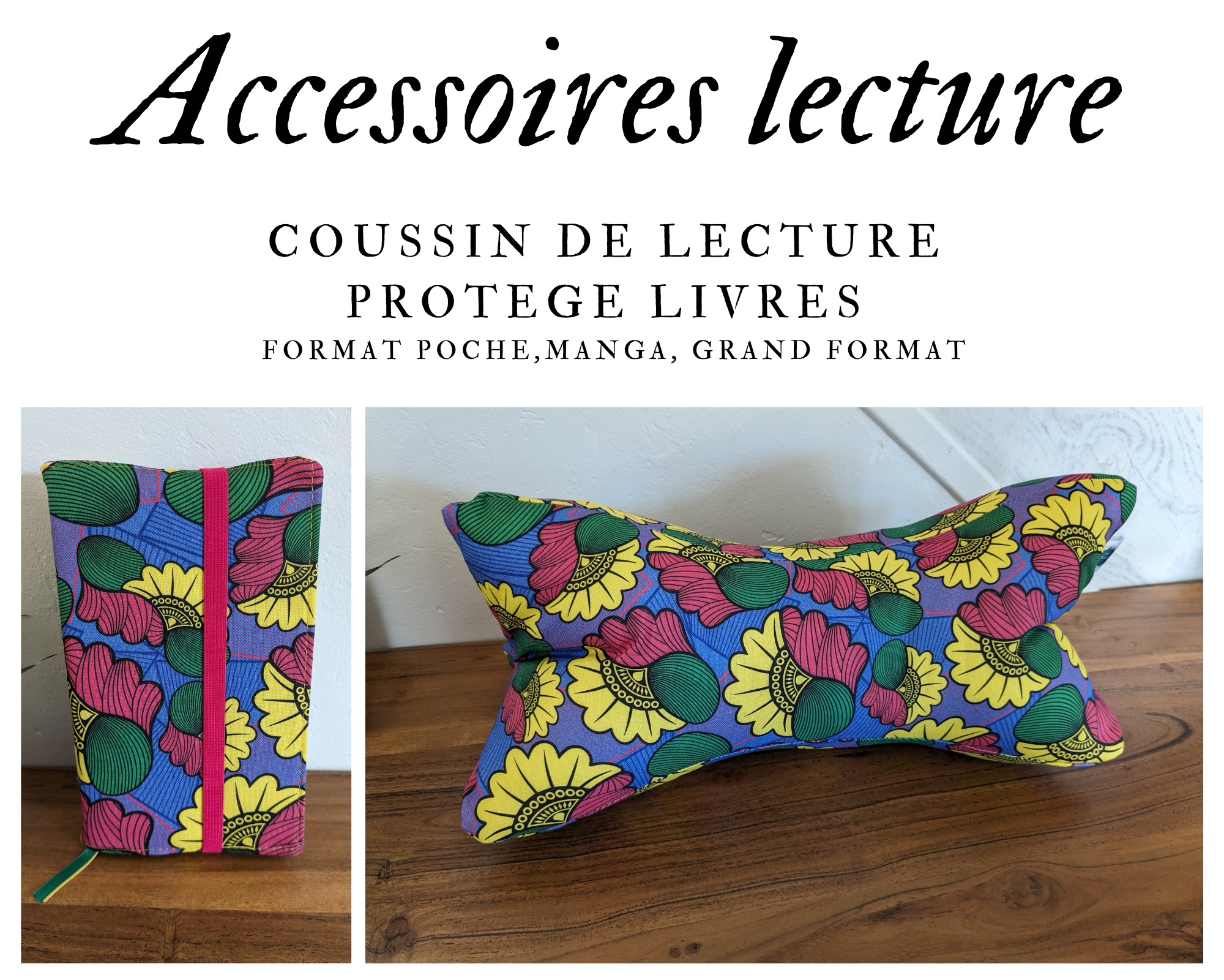 Accessoires de lecture - Coussin de lecture et protège livre ajustable AWA