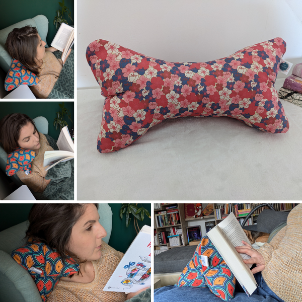 Coussin de lecture confortable allongé