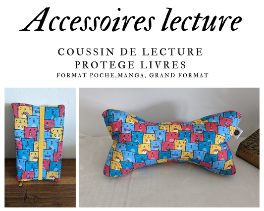 Accessoires de lecture - Coussin de lecture et protège livre ajustable POPPY