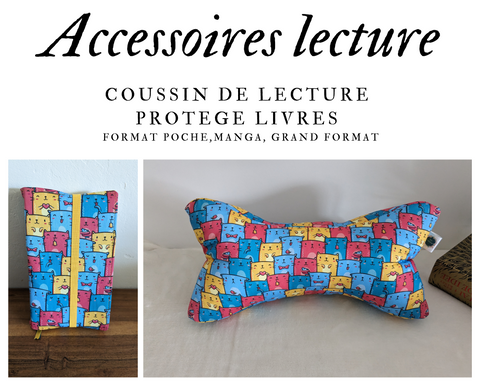 Accessoires de lecture - Coussin de lecture et protège livre ajustable POPPY