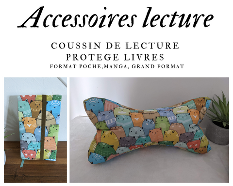 Accessoires de lecture - Coussin de lecture et protège livre ajustable GUSTAVE