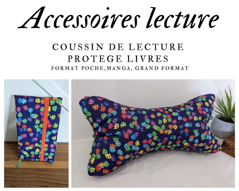 Accessoires de lecture - Coussin de lecture et protège livre ajustable PACMAN