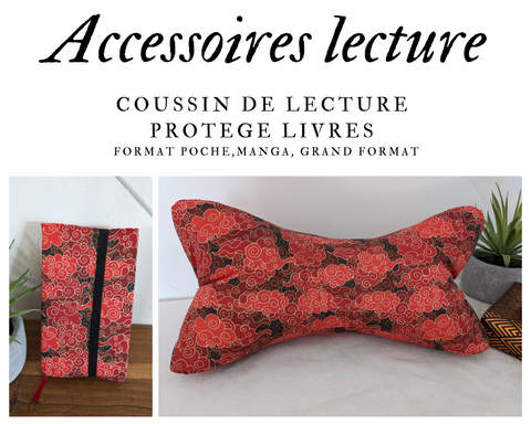 Accessoires de lecture - Coussin de lecture et protège livre ajustable AKANE