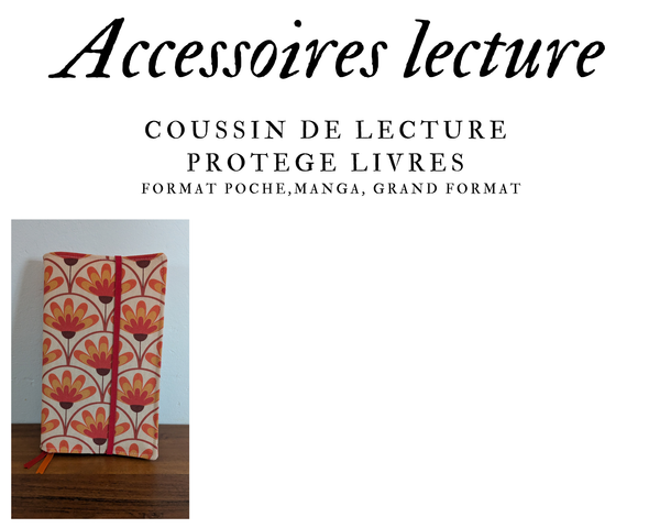 Coussin de lecture & Protège-livre ajustable – Motif Mireil