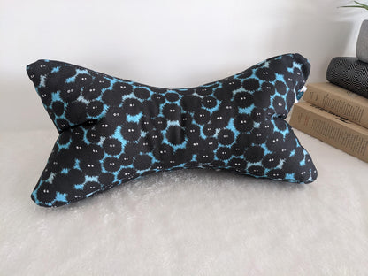 Coussin Os de lecture - Confort et support de lecture - Coton BIO - motif noiraude KURO