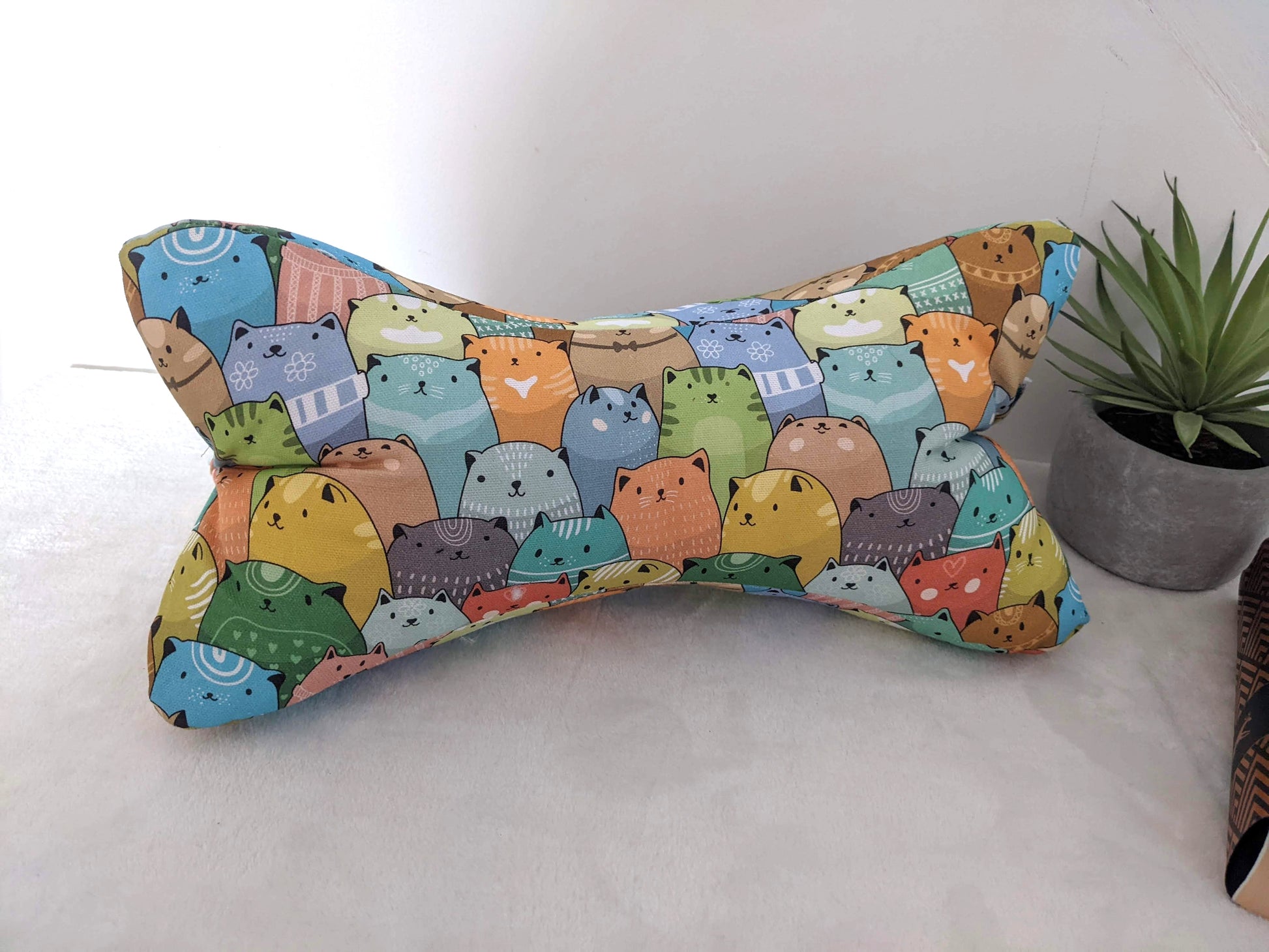 Coussin de lecture motifs chat