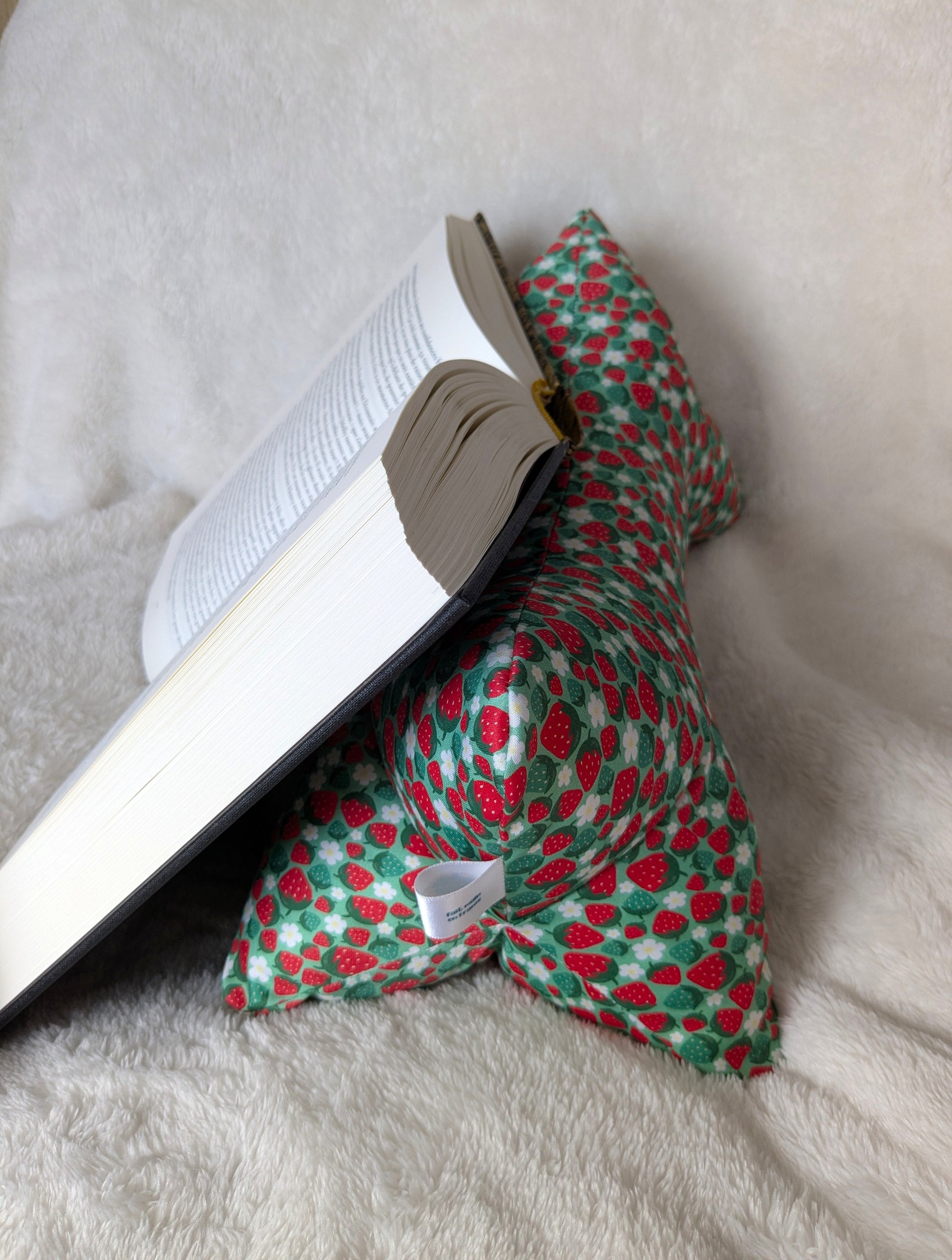 Support de livre motif fraise fabriqué en France