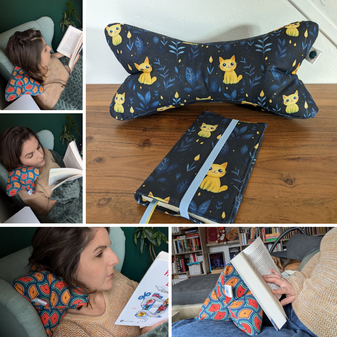 Accessoires de lecture - Coussin de lecture et protège livre ajustable LUMI