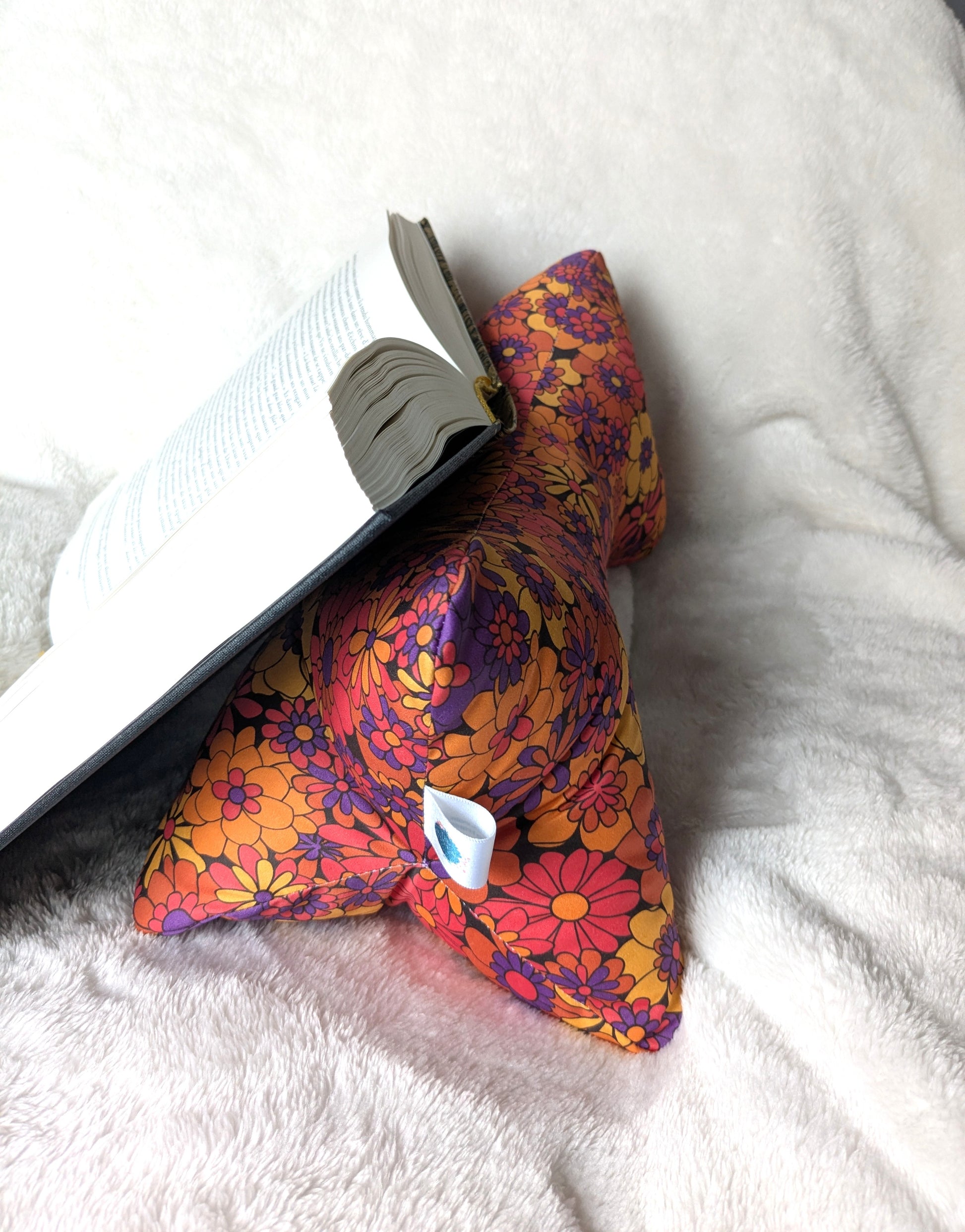 Support livre fleurs rétro groovy