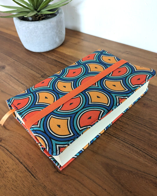 Couvre livre en tissu ajustable wax