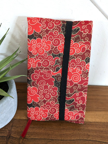 protege livre rouge tissu ajustable