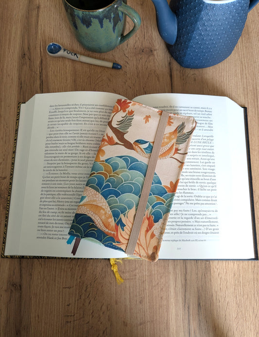 Protège livre en tissu BIO format livre de poche - Motifs Bird