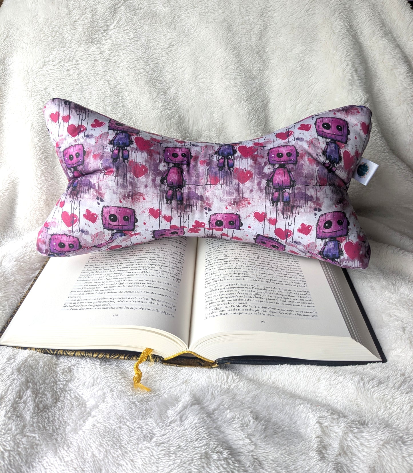 Os de lecture en coton BIO rose