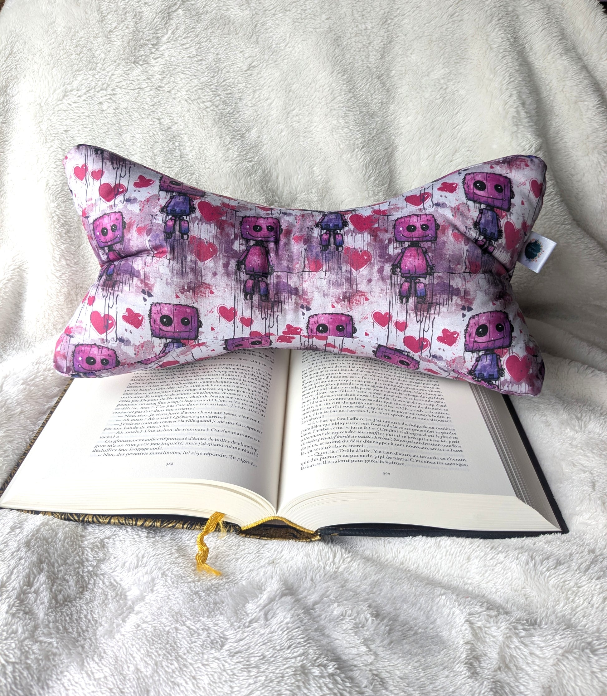 Os de lecture en coton BIO rose