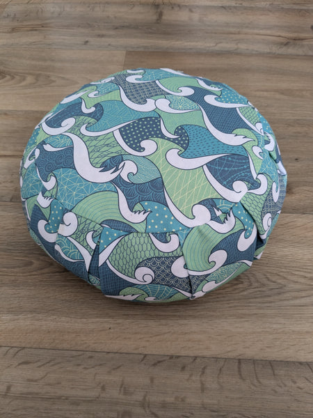 ZAFU coussin de méditation - YOGA - Coton BIO - Vagues