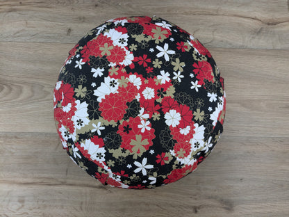 ZAFU coussin de méditation - YOGA - Coton BIO - JAPON ROUGE