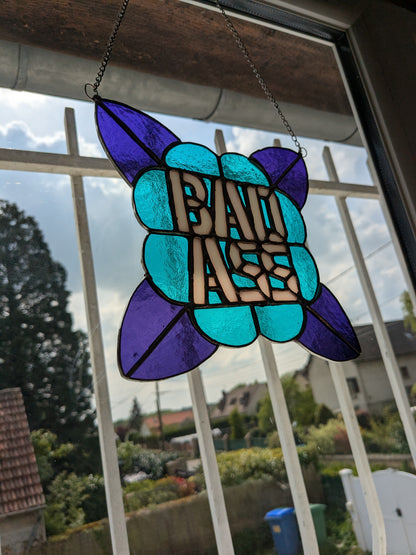 Vitraux sauvages - PRECOMMANDE - BADASS Bleu turquoise violet