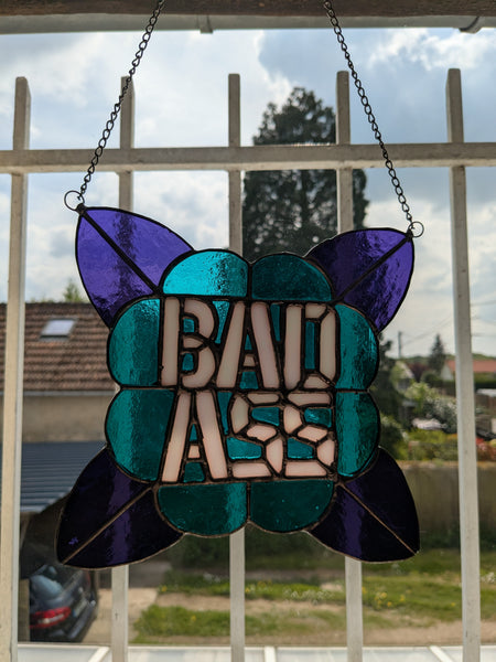 Vitraux sauvages - offre de lancement - BADASS Bleu turquoise violet
