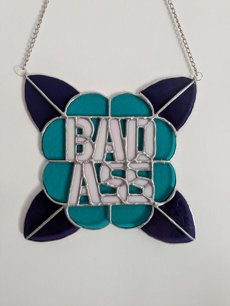 Vitraux sauvages - offre de lancement - BADASS Bleu turquoise violet