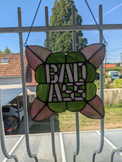 Vitraux sauvages - BADASS - vente et précommande vert et rose
