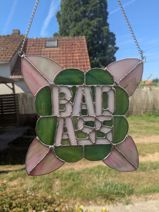 Vitraux sauvages - BADASS - vente et précommande vert et rose