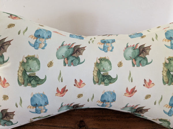 Coussin de lecture & protège livre ajustable - Motifs Dragons Daenerys - Fait main en France