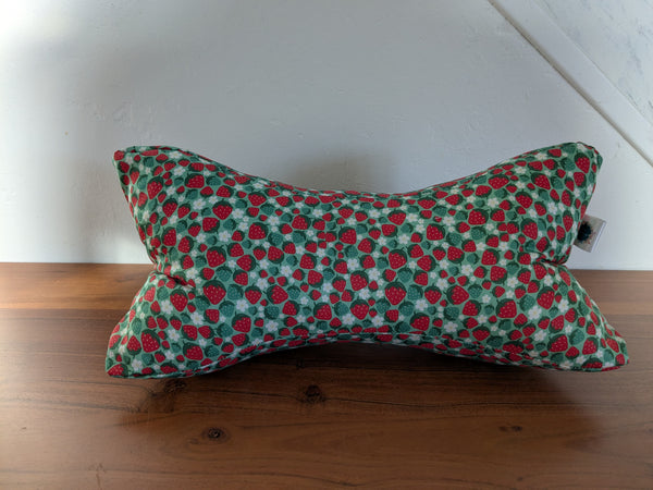 Coussin de lecture & Protège-livre ajustable STRAWBERRY - Fait main