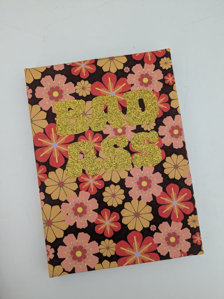 Carnets A5 Féministes reliés à la main paillettes