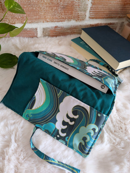 Pochette livre verte vague