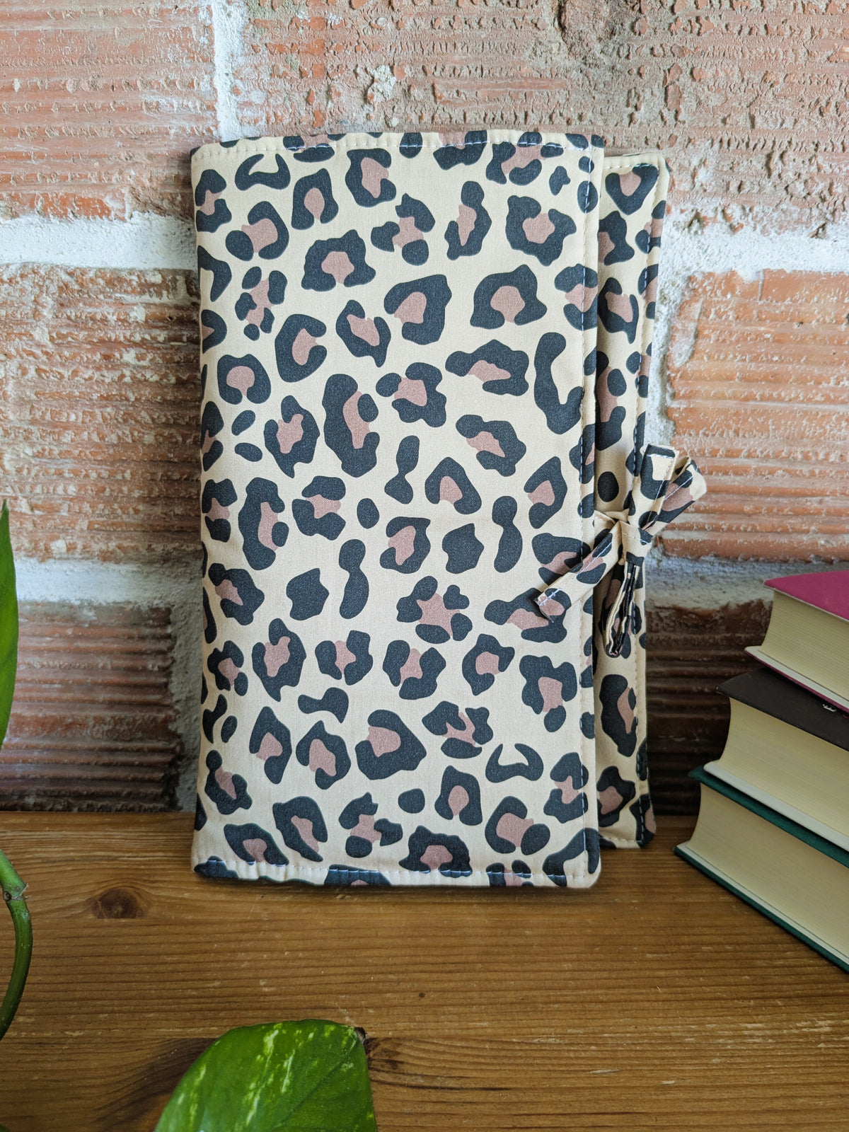Pochette lecture léopard