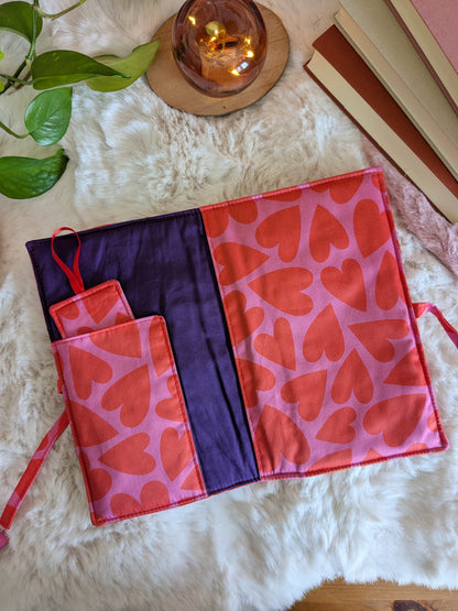 Housse de livre en tissu matelassee