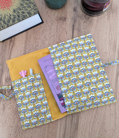 Housse de protection livre en tissu portefeuille