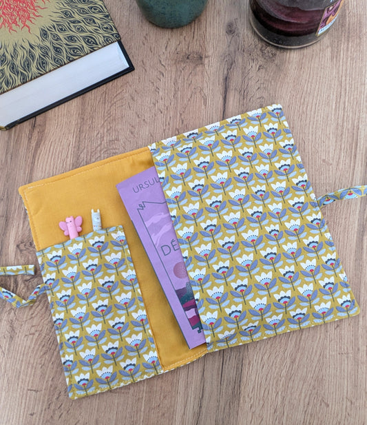 Housse de protection livre en tissu portefeuille