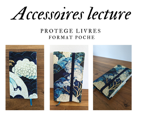 Protège livre format poche - Fleurs de nuit