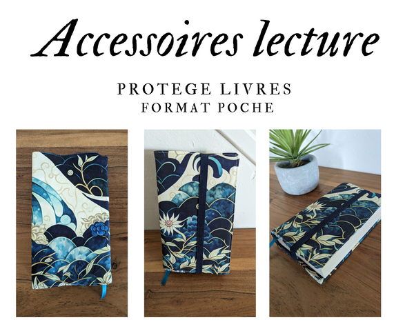 Protège livre format poche - Bleu Minuit
