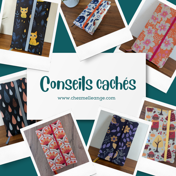 Conseils cachés du libraire Caché - deux choix mystères - un couvre livre.