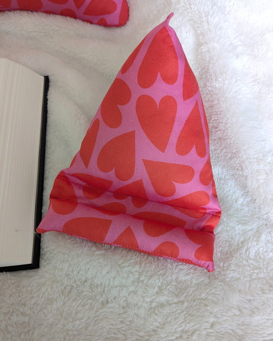 Support de lecture liseuse kindle coeurs rouges