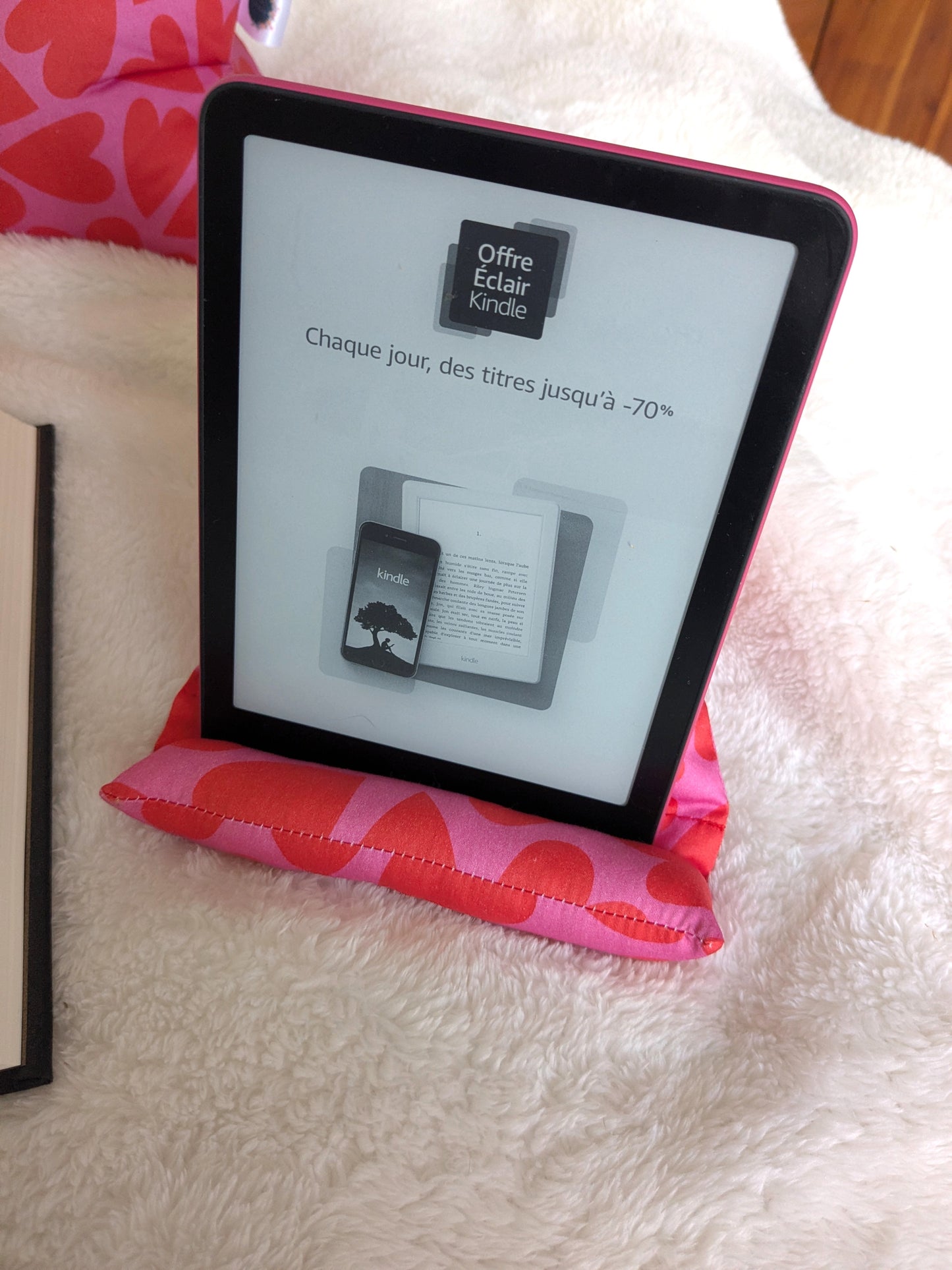 coussin de lecture pour liseuse kindle