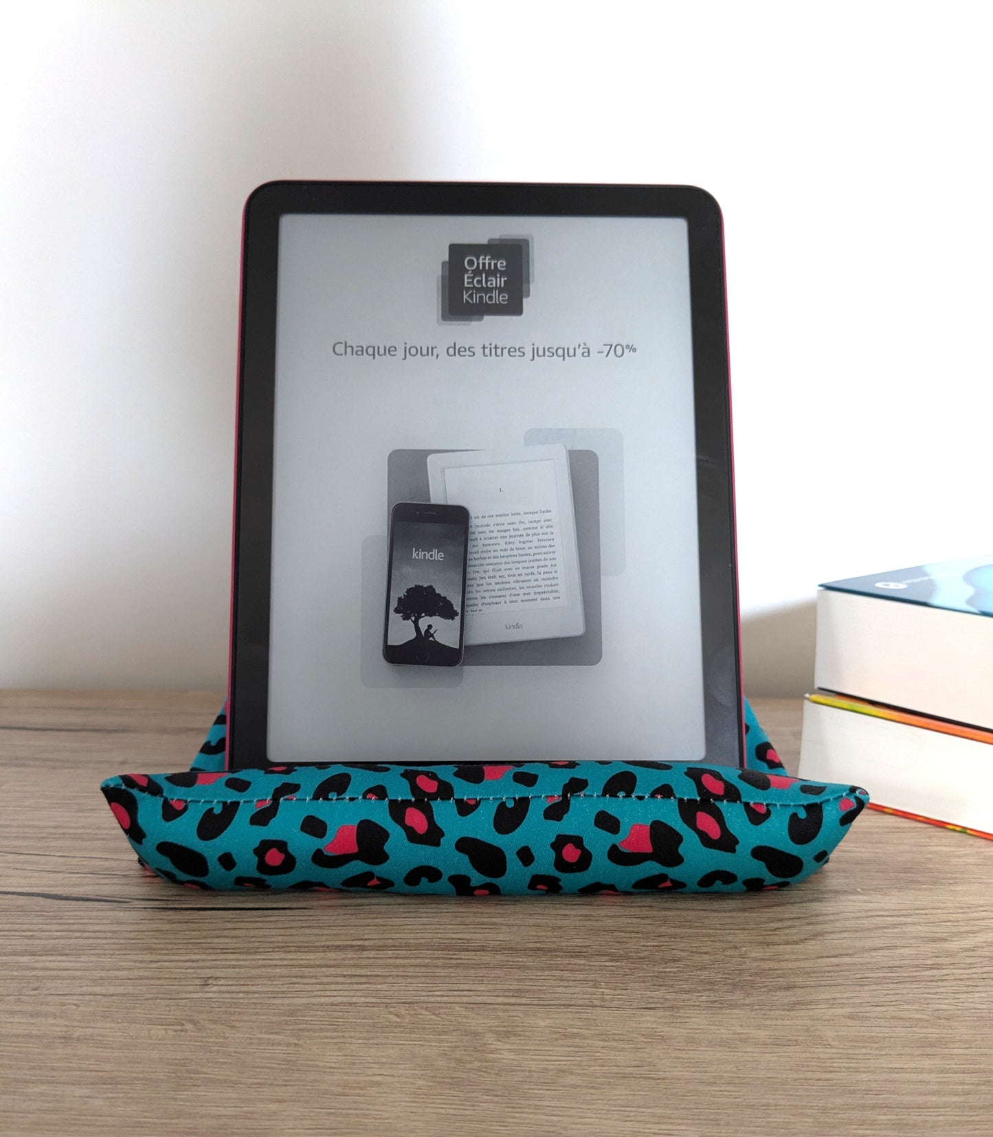 Support kindle léopard fait main France