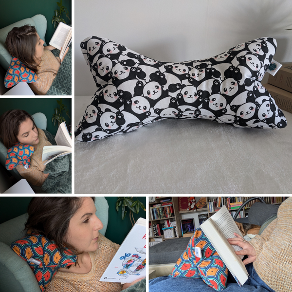 Accessoires de lecture - Coussin de lecture et protège livre ajustable PANDAS