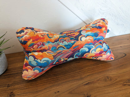 Coussin Os de lecture - Confort et support de lecture - Coton BIO - motif coucher de soleil DREAMS
