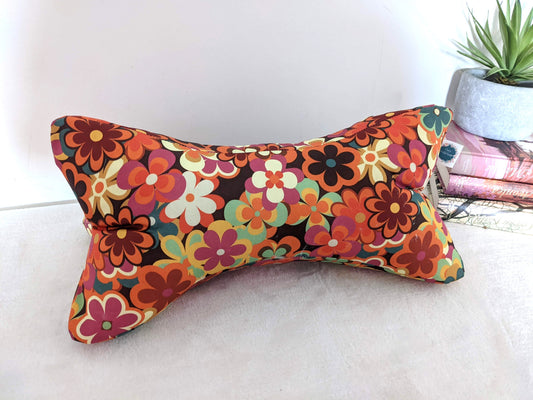 Coussin de lecture fleurs rétro